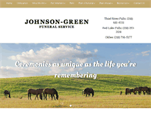 Tablet Screenshot of johnsonfuneralservices.com